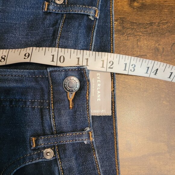 Everlane Jeans Size 29 High Rise Skinny Tummy Control Medium Dark Wash Stretch - Picture 9 of 11